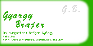 gyorgy brajer business card